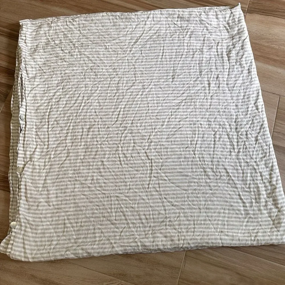 House Of Baltic Linen Australia Striped Queen Duvet Cover 100% Linen
